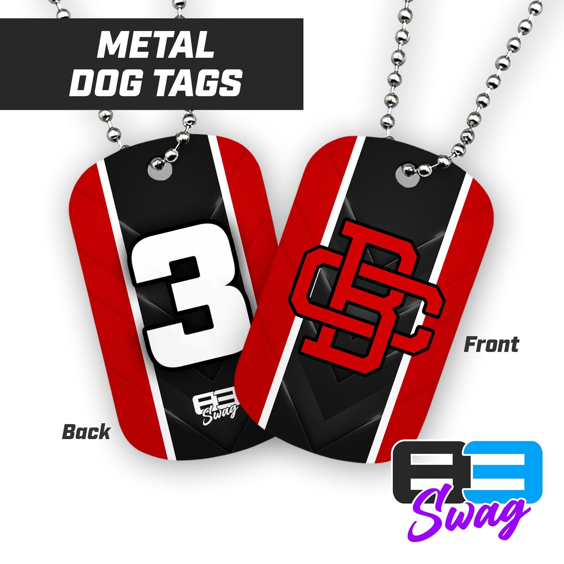 Double Sided Dog Tags - Creeks Baseball Club - 83Swag