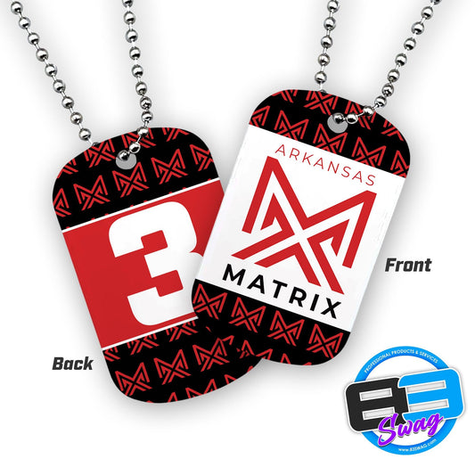 Double Sided Dog Tags - Includes Chain - Arkansas Matrix - 83Swag