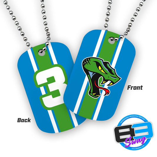 Double Sided Dog Tags - Includes Chain - Cottonmouths Baseball - 83Swag