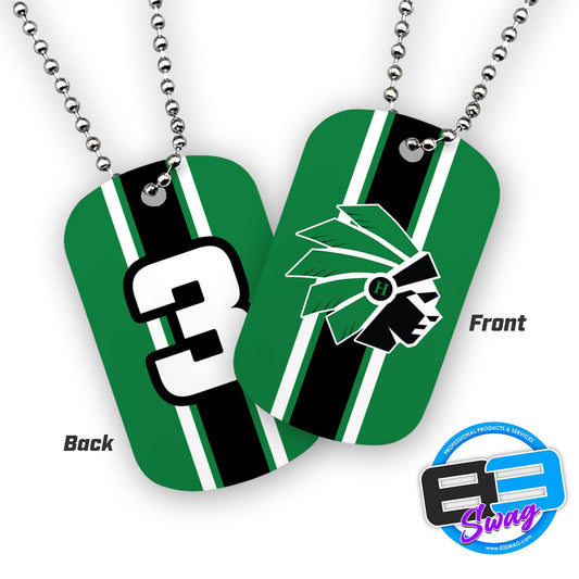 Double Sided Dog Tags - Includes Chain - Hopatcong Warriors - 83Swag