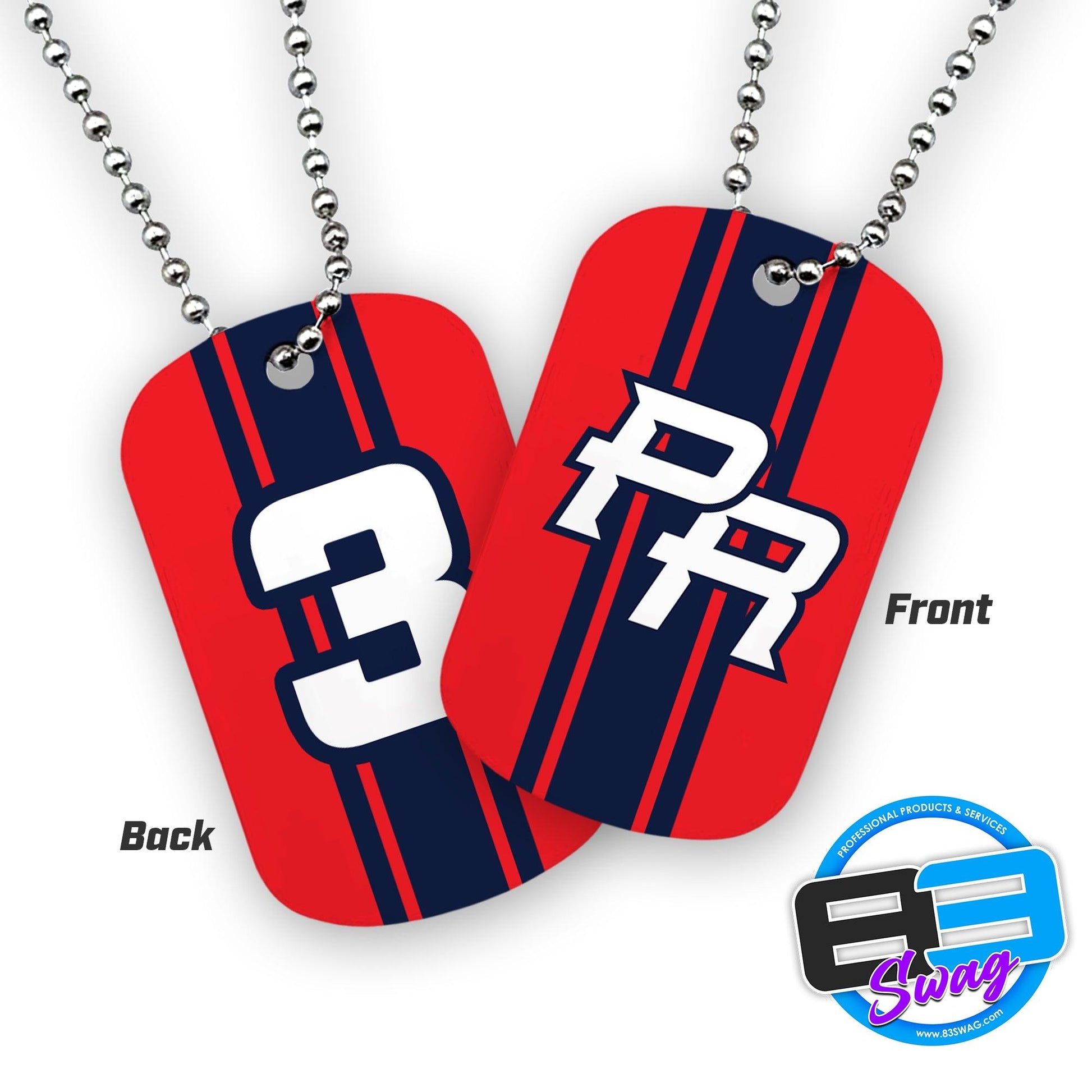 Double Sided Dog Tags - Includes Chain - Pike Road Baseball - 83Swag