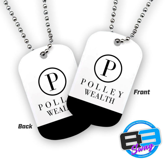 Double Sided Dog Tags - Includes Chain - Polley Wealth Management - 83Swag