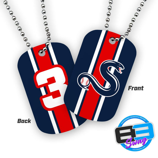 Double Sided Dog Tags - Includes Chain - San Jose Strikers Baseball - 83Swag