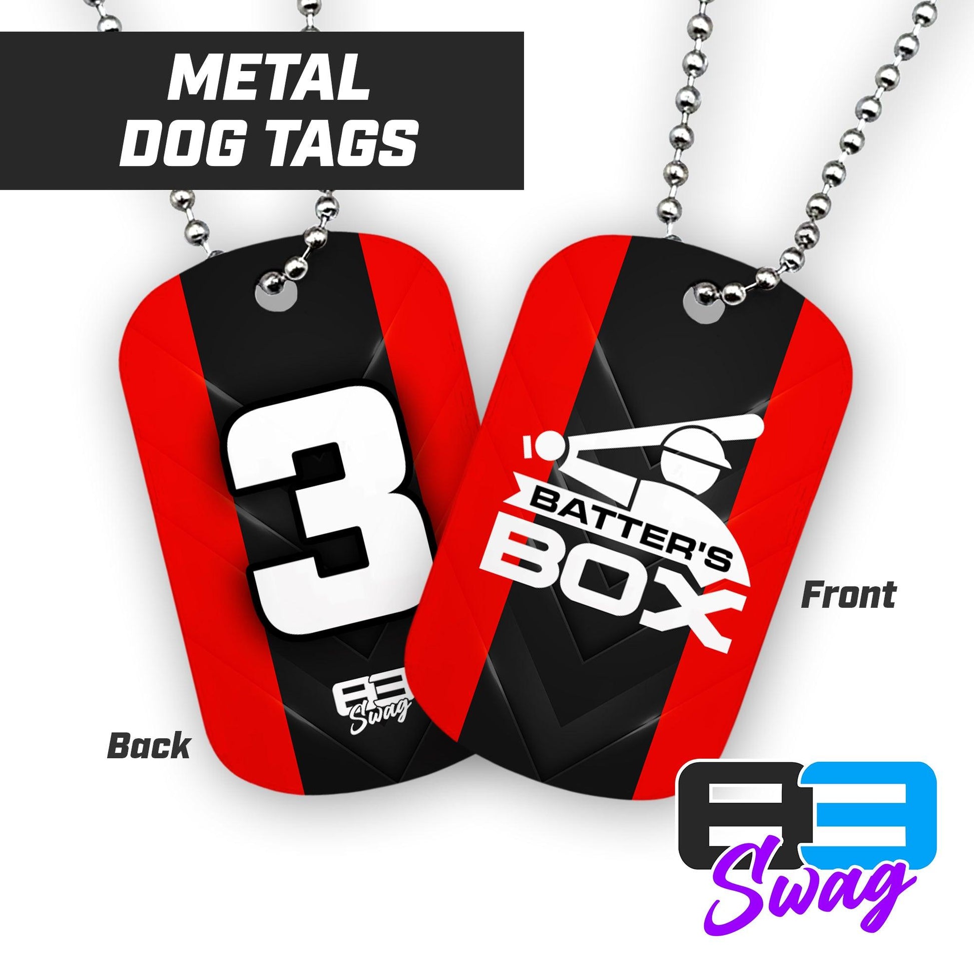 Double Sided Dog Tags - The Batters Box - 83Swag