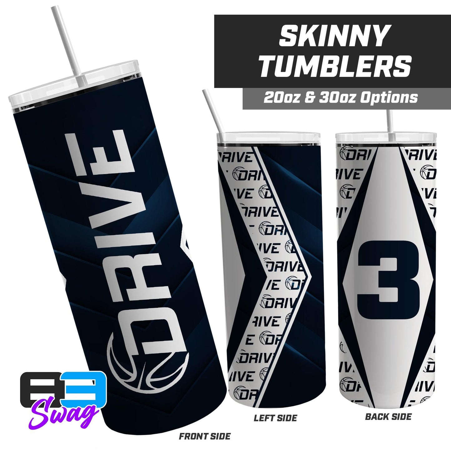 Drive Basketball - 20oz & 30oz Skinny Tumbler - 83Swag