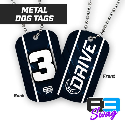 Drive Basketball - Double Sided Dog Tags - Includes Chain - 83Swag