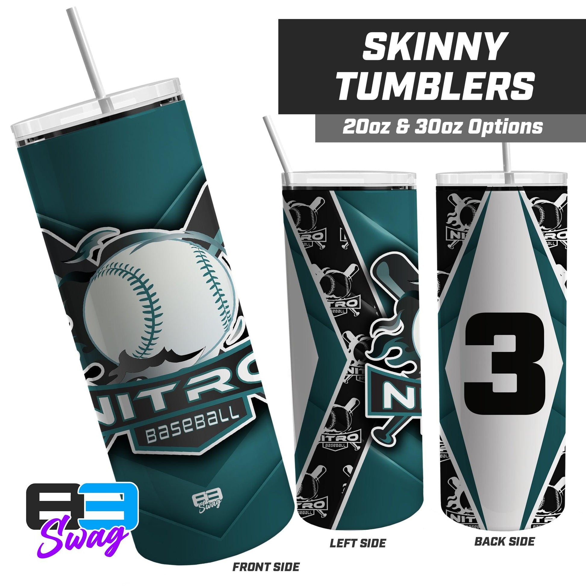 East TN Nitro Baseball 2024 Edition - 20oz & 30oz Skinny Tumbler - 83Swag