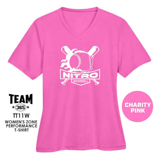 East TN Nitro Baseball 2024 Edition - CHARITY PINK - Cool & Dry Performance Women's Shirt - 83Swag