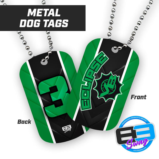 Eclipse Volleyball - Double Sided Dog Tags - Includes Chain - 83Swag