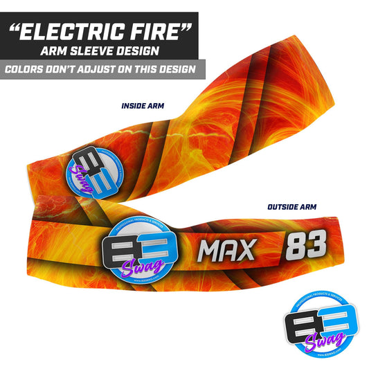 ELECTRIC FIRE Design - Custom Arm Sleeve - Supply Your Team Logo & Colors! - 83Swag