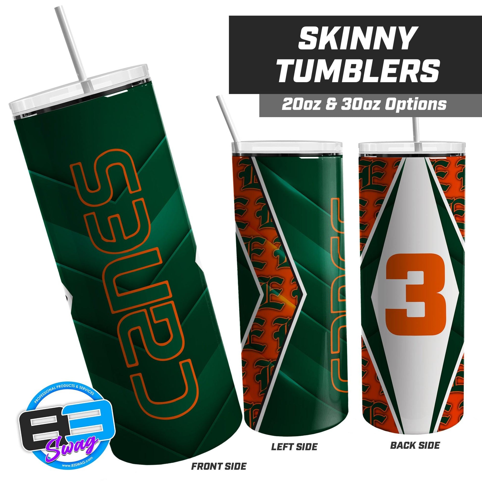 Elkridge Hurricanes - 20oz & 30oz Skinny Tumbler - 83Swag