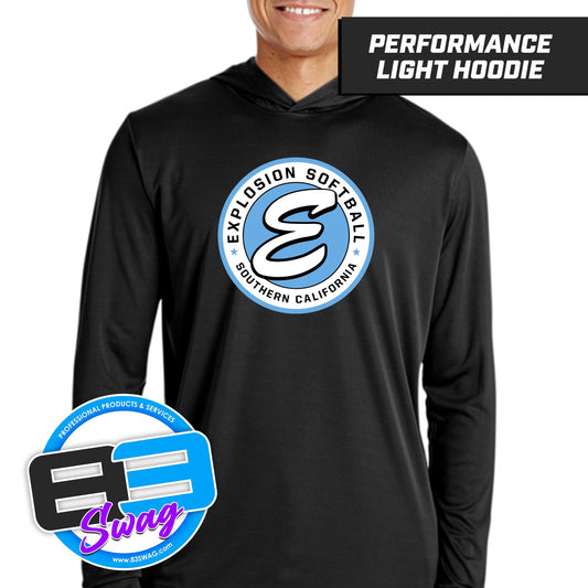 Explosion Softball - Black - Lightweight Performance Hoodie - 83Swag