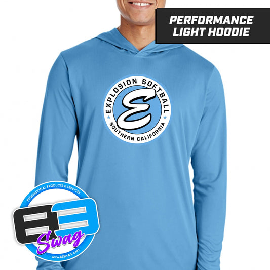 Explosion Softball - Blue - Lightweight Performance Hoodie - 83Swag