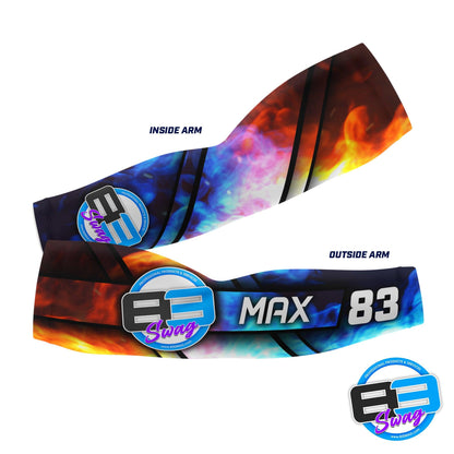 FIRE & ICE Design - Custom Arm Sleeve - Supply Your Team Logo & Colors! - 83Swag