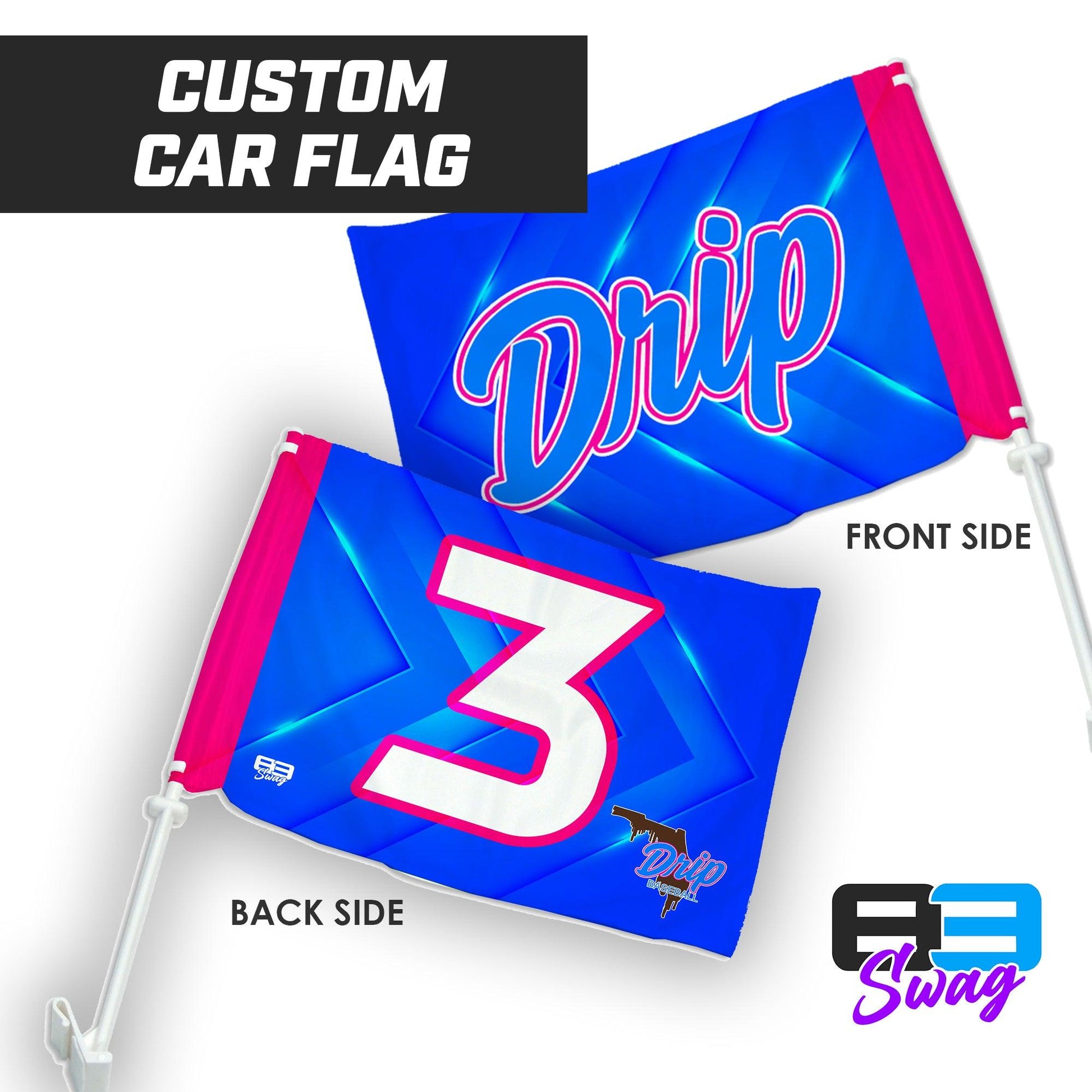 Florida Drip Baseball 2024 Edition - Car Flag - 83Swag