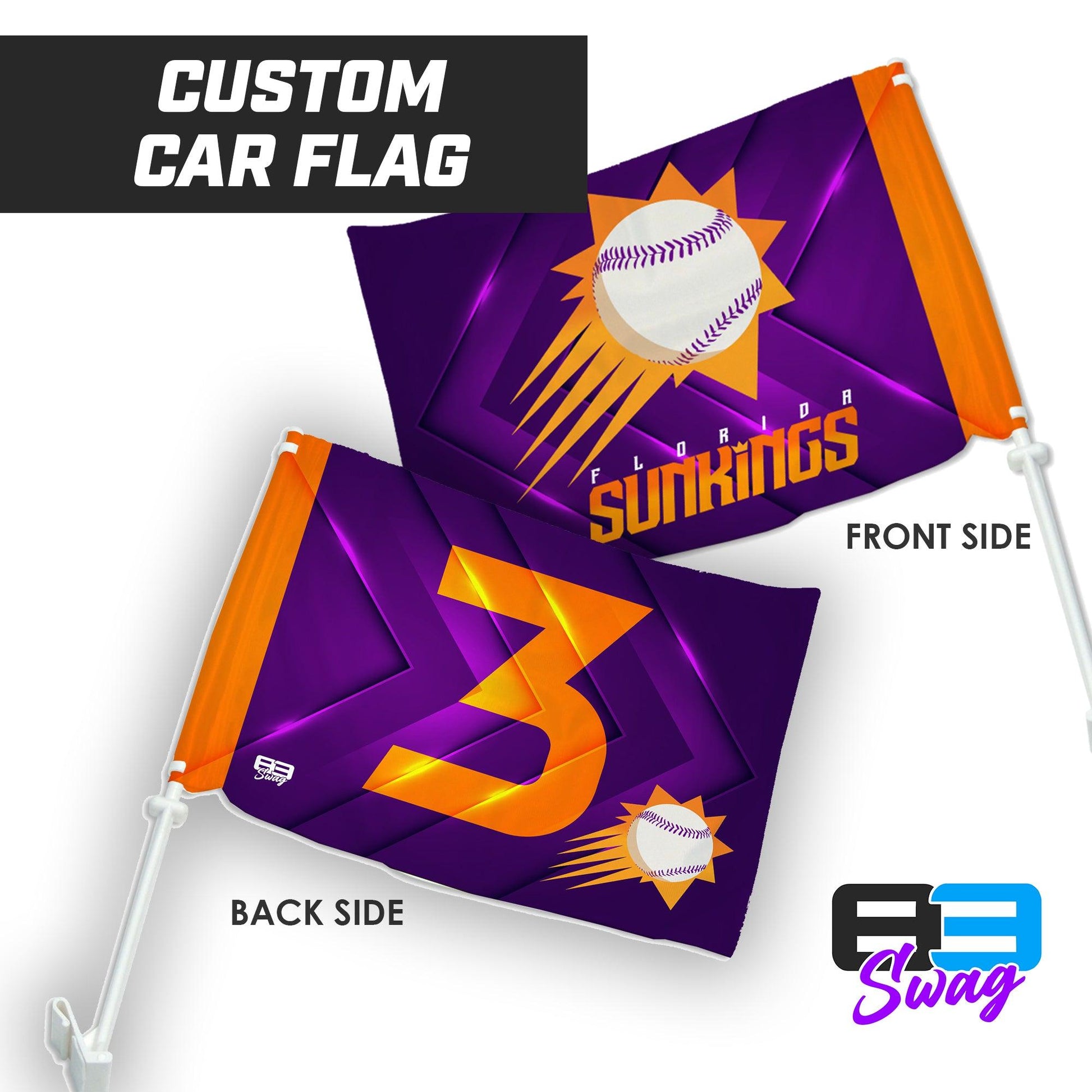 FLORIDA SUNKINGS Baseball 2024 Edition - Car Flag - 83Swag