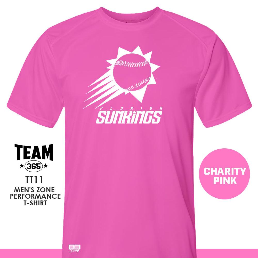 FLORIDA SUNKINGS Baseball V1 - CHARITY PINK - Crew - Performance T-Shirt - 83Swag