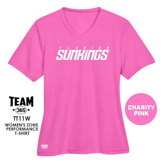 FLORIDA SUNKINGS Baseball V3 - CHARITY PINK - Cool & Dry Performance Women's Shirt - 83Swag