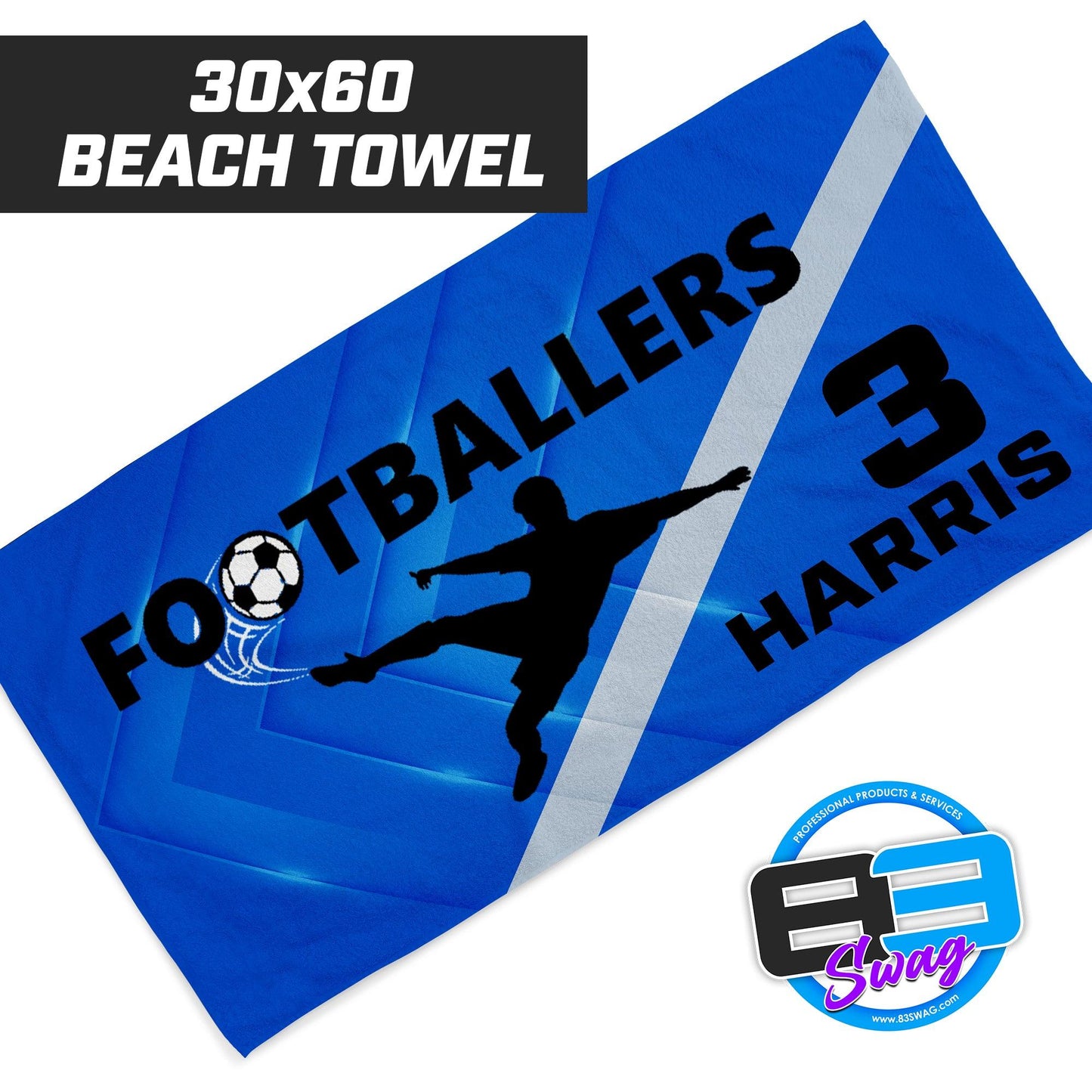 Footballers Soccer - 30"x60" Beach Towel - 83Swag