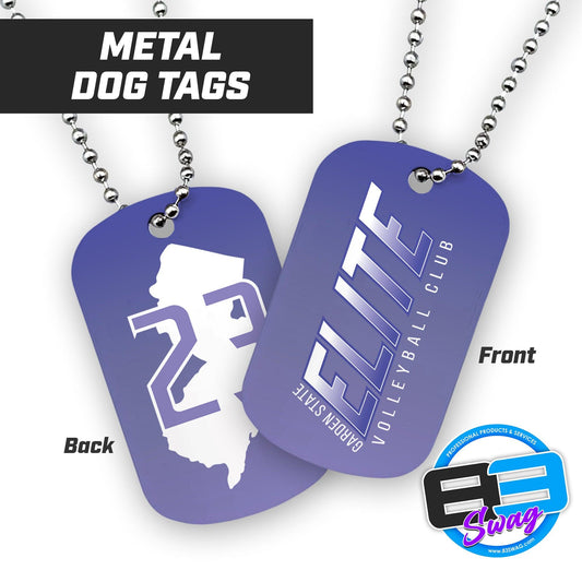 Garden State Elite Volleyball 2023 - Double Sided Dog Tags - Includes Chain - 83Swag