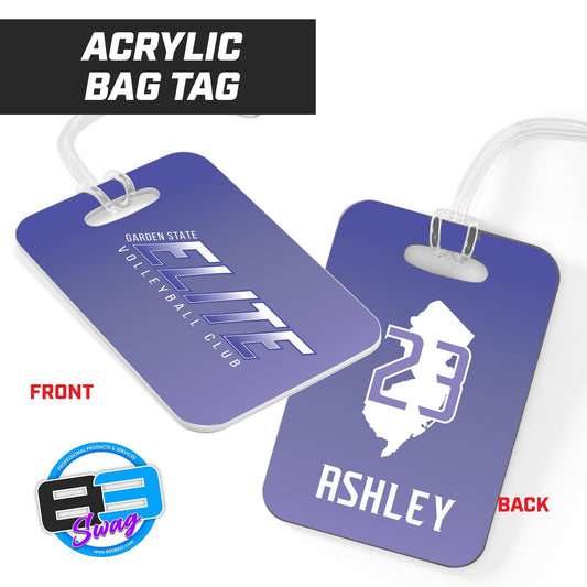 Garden State Elite Volleyball 2023 - Hard Acrylic Bag Tag - 83Swag