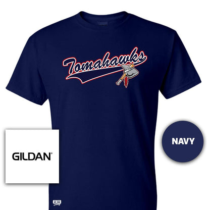 Gildan Youth & Adult 5.5 oz, 50-50 T-Shirt - Land O Lakes Tomahawks Baseball - 83Swag