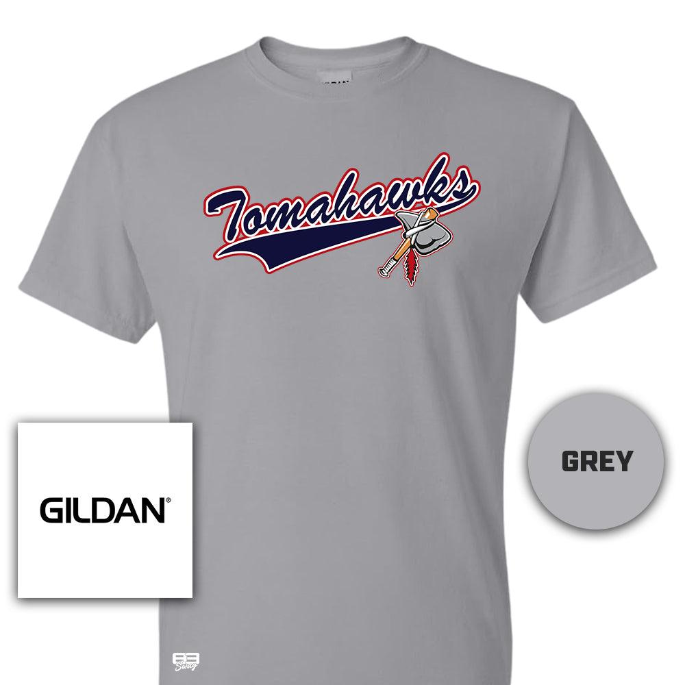 Gildan Youth & Adult 5.5 oz, 50-50 T-Shirt - Land O Lakes Tomahawks Baseball - 83Swag