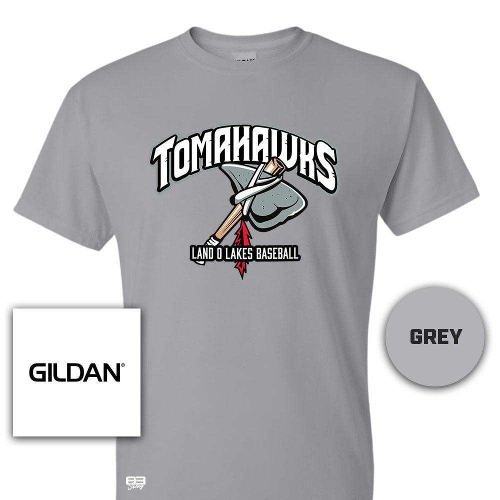 Gildan Youth & Adult 5.5 oz, 50-50 T-Shirt - Land O Lakes Tomahawks Baseball OG - 83Swag