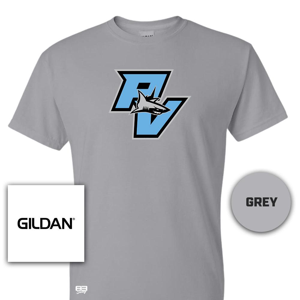 Gildan Youth & Adult 5.5 oz, 50-50 T-Shirt - Ponte Vedra Sharks Baseball V2 - 83Swag