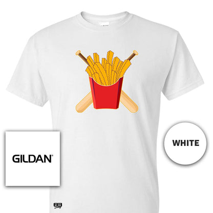 Gildan Youth & Adult 5.5 oz, 50-50 T-Shirt - Team Rally Fries Baseball - 83Swag