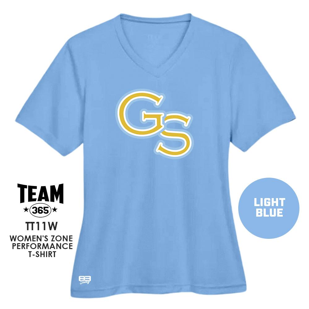 Golden Spikes Baseball V1 - Cool & Dry Performance Women's Shirt - MULTIPLE COLORS AVAILABLE - 83Swag