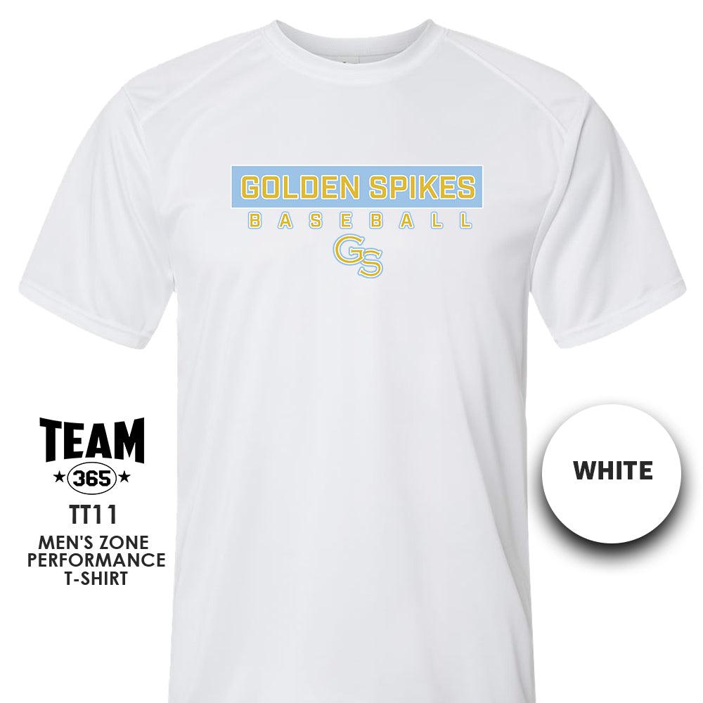 Golden Spikes Baseball V2 - Crew - Performance T-Shirt - MULTIPLE COLORS AVAILABLE - 83Swag