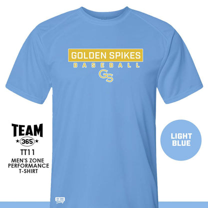 Golden Spikes Baseball V2 - Crew - Performance T-Shirt - MULTIPLE COLORS AVAILABLE - 83Swag