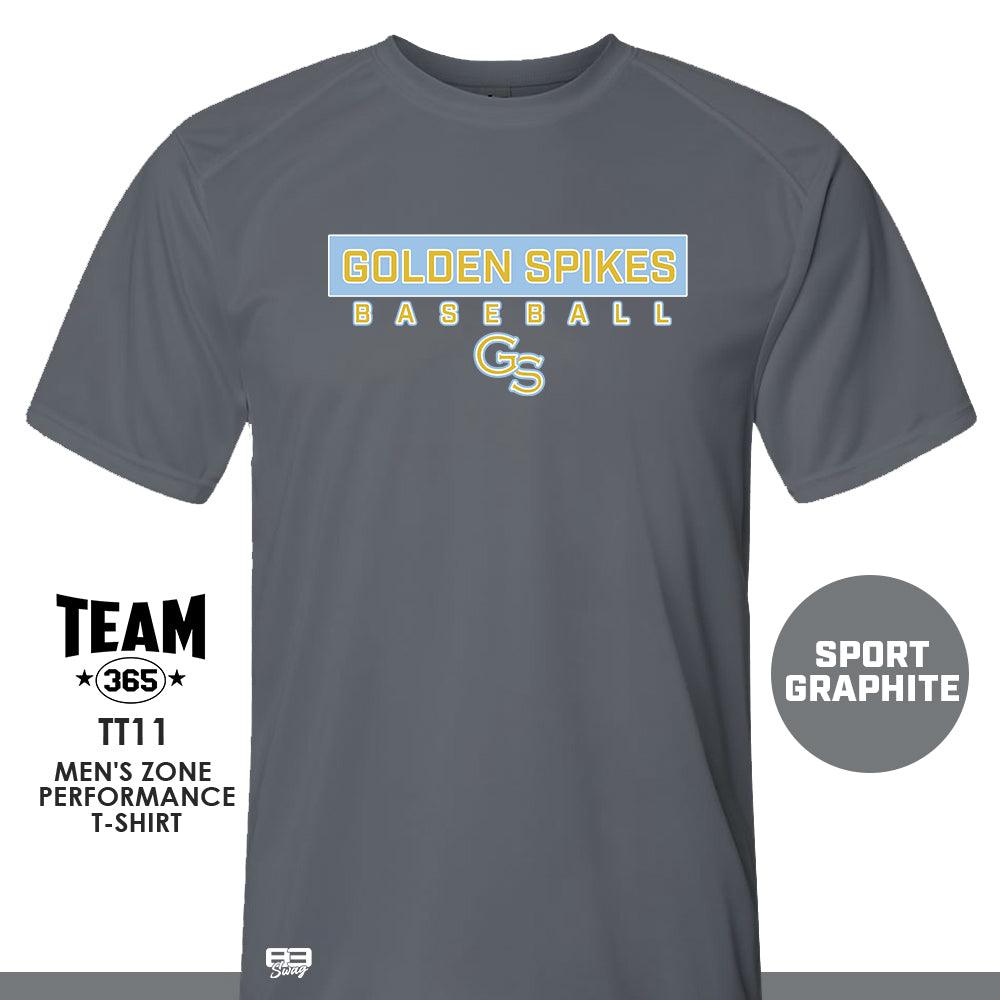 Golden Spikes Baseball V2 - Crew - Performance T-Shirt - MULTIPLE COLORS AVAILABLE - 83Swag