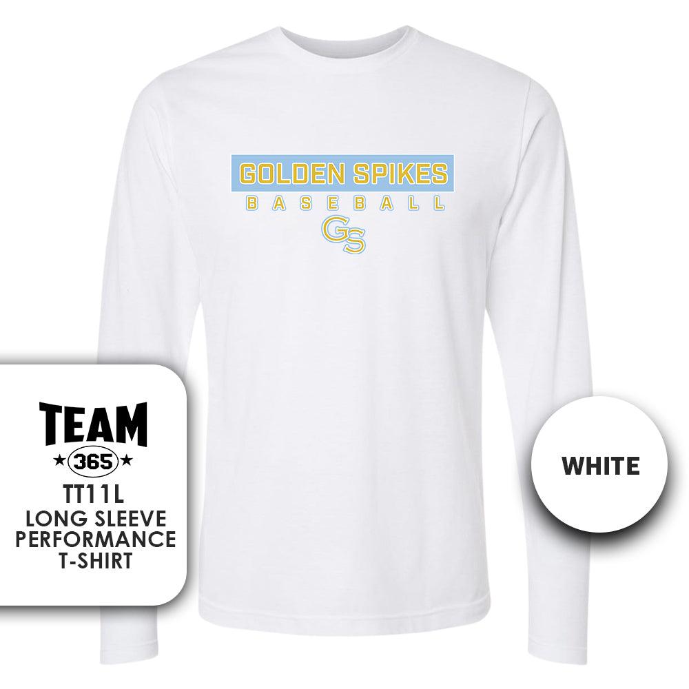 Golden Spikes Baseball V2 - Lightweight Performance Long Sleeve - MULTIPLE COLORS - 83Swag