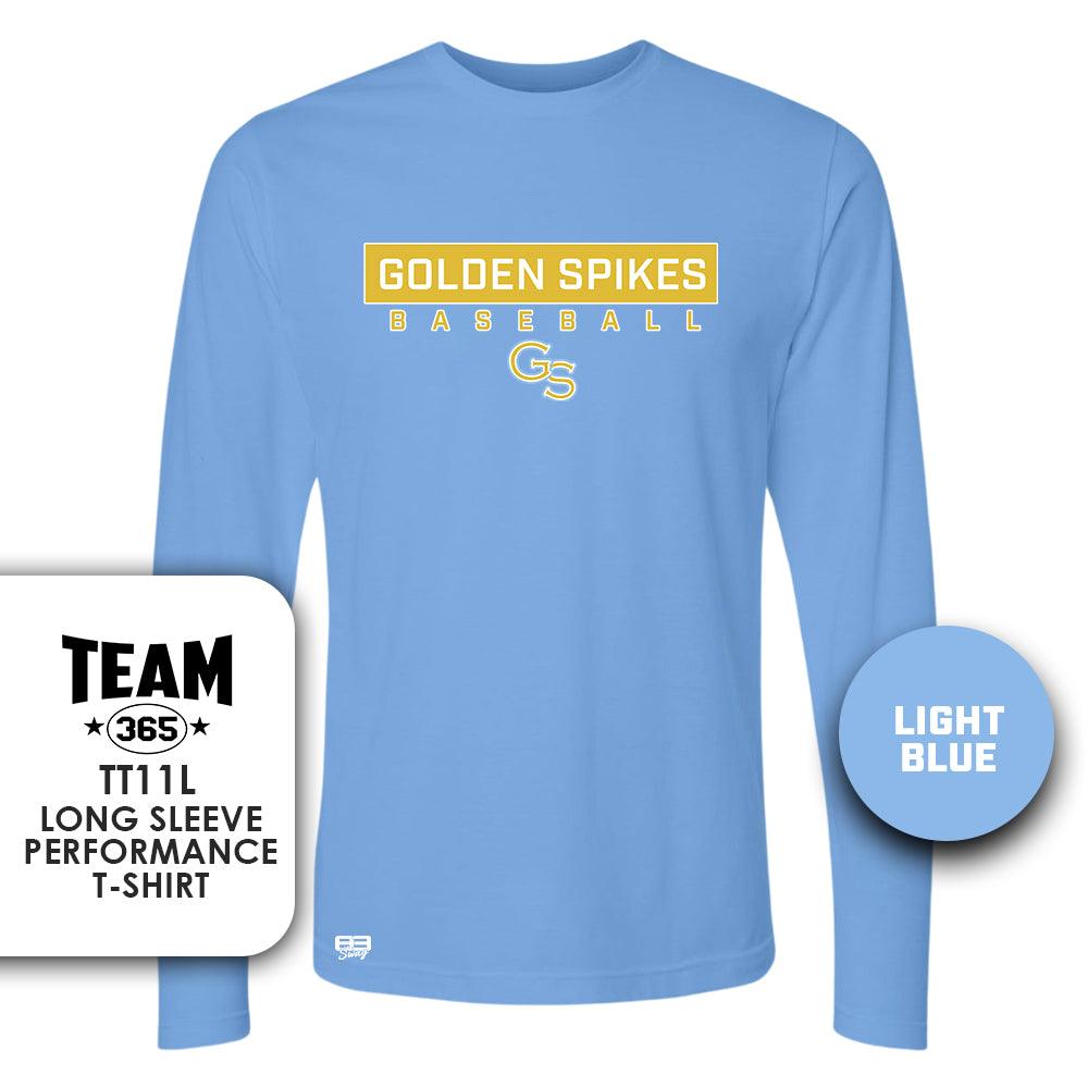 Golden Spikes Baseball V2 - Lightweight Performance Long Sleeve - MULTIPLE COLORS - 83Swag