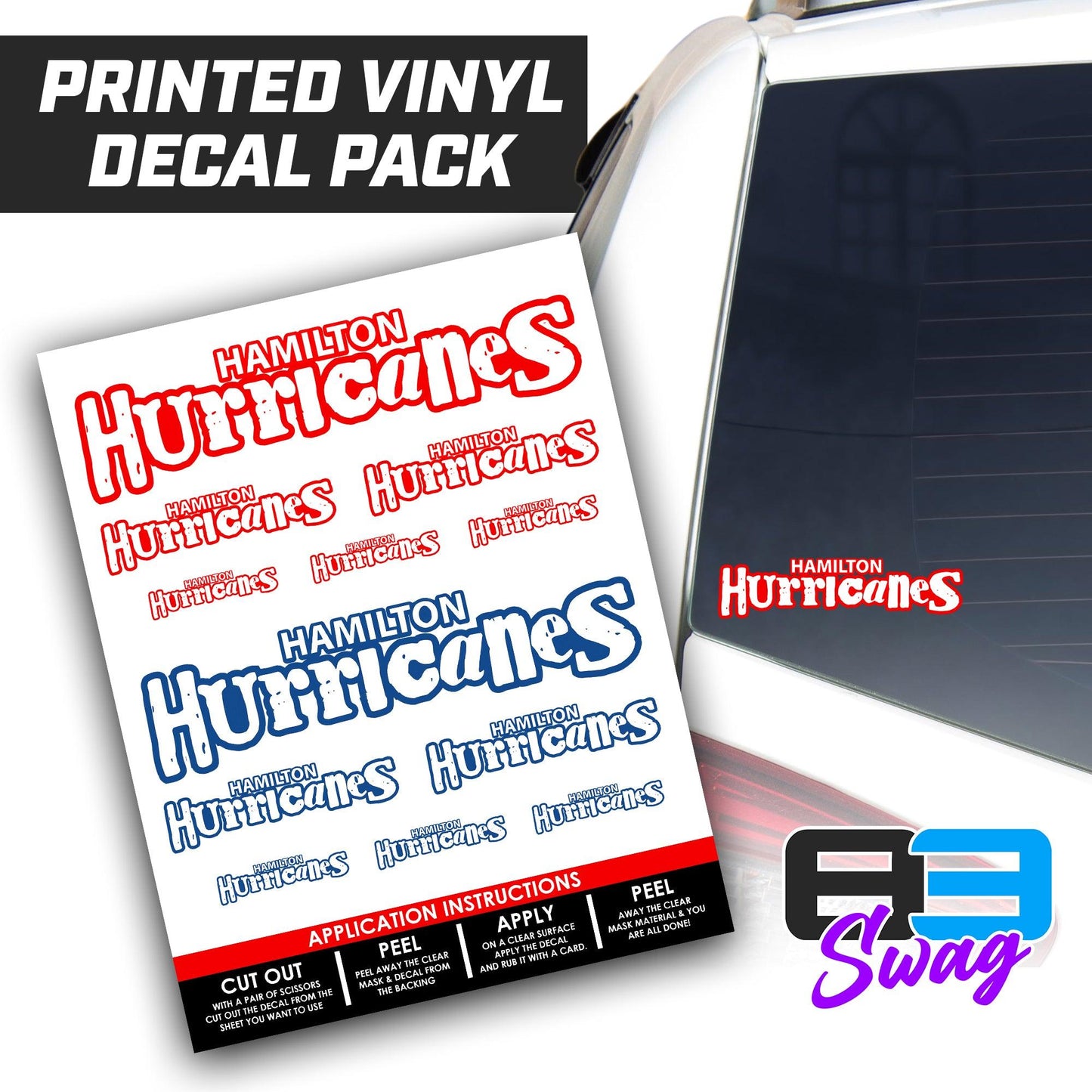 Hamilton Hurricanes 2024 Edition - Logo Decal Pack Sheet - 83Swag