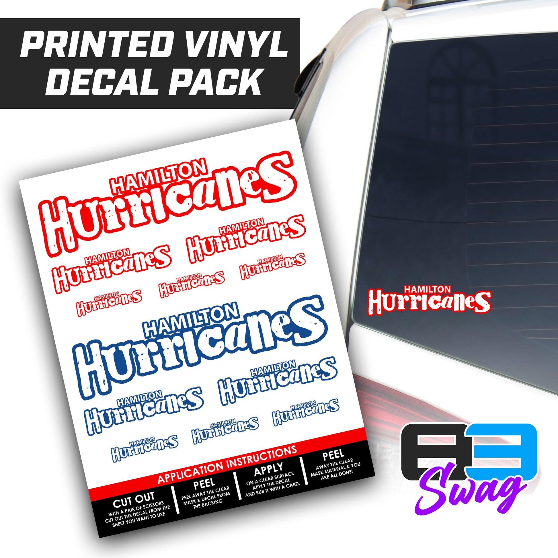 Hamilton Hurricanes 2024 Edition - Logo Decal Pack Sheet - 83Swag