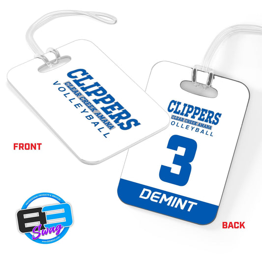 Hard Acrylic Bag Tag - Clear Creek Amana Volleyball - 83Swag