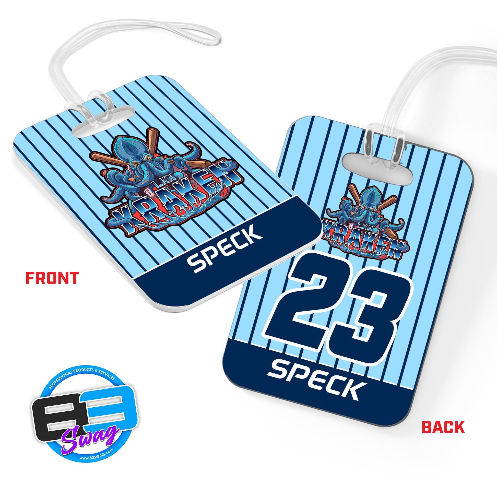 Hard Acrylic Bag Tag - LKN Kraken - 83Swag