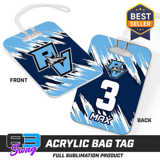 Hard Acrylic Bag Tag - Ponte Vedra Sharks Baseball - 83Swag