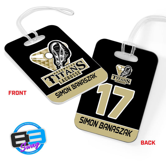 Hard Acrylic Bag Tag - Titans Lacrosse - 83Swag