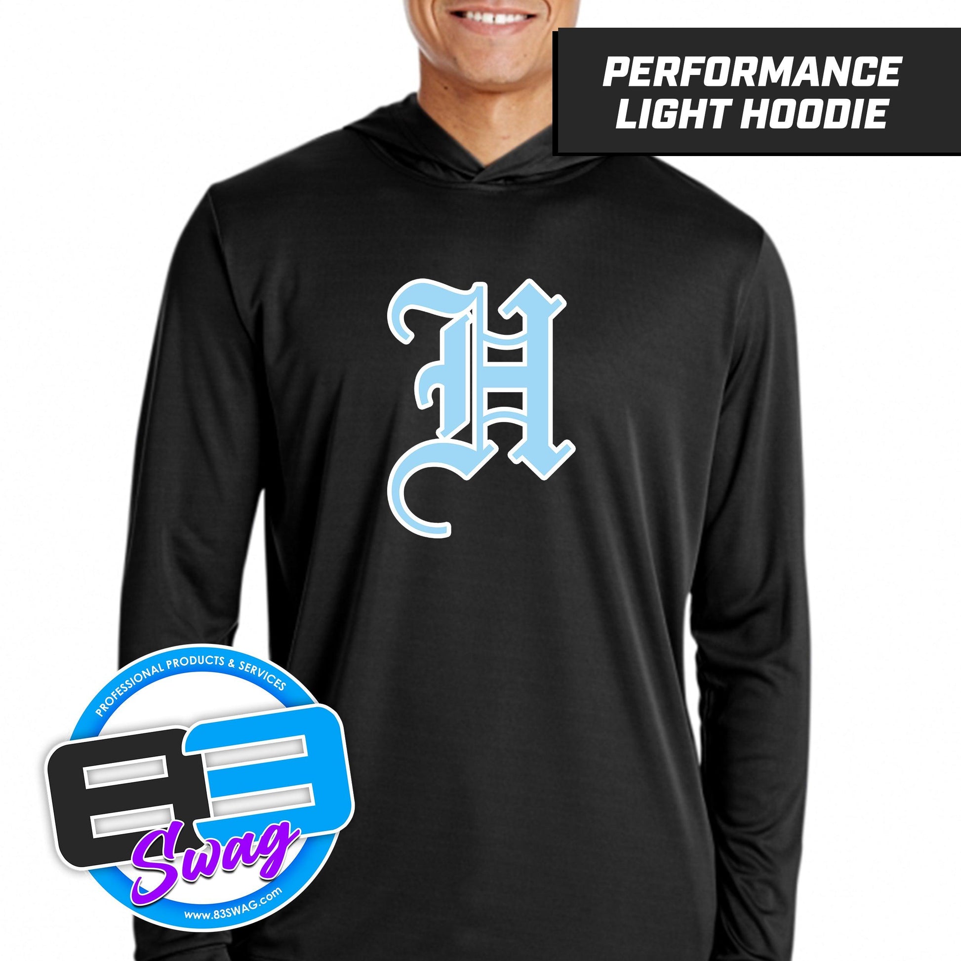 Hard Nose Baseball 2024 - LOGO 2 - Lightweight Performance Hoodie - 83Swag