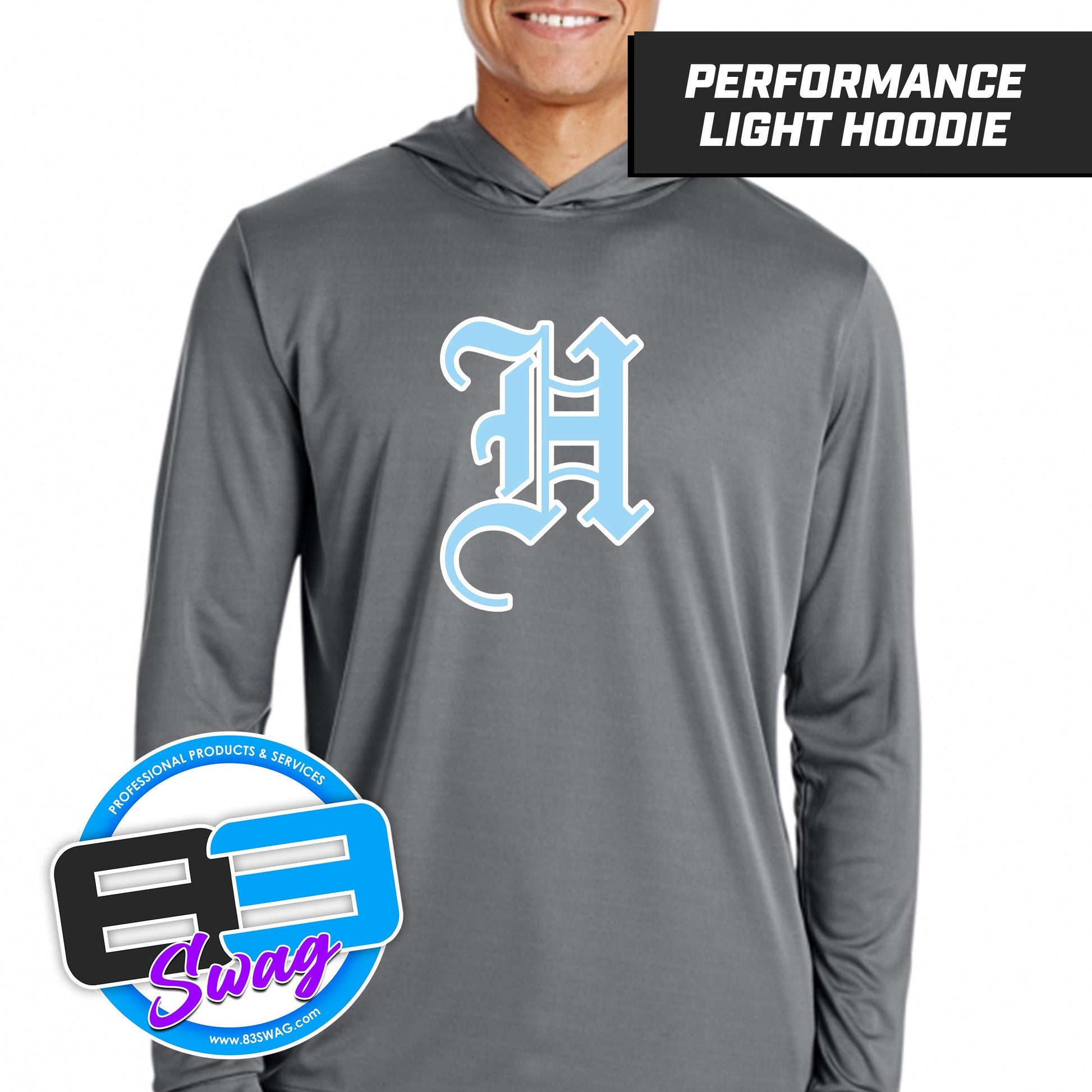 Hard Nose Baseball 2024 - LOGO 2 - Lightweight Performance Hoodie - 83Swag