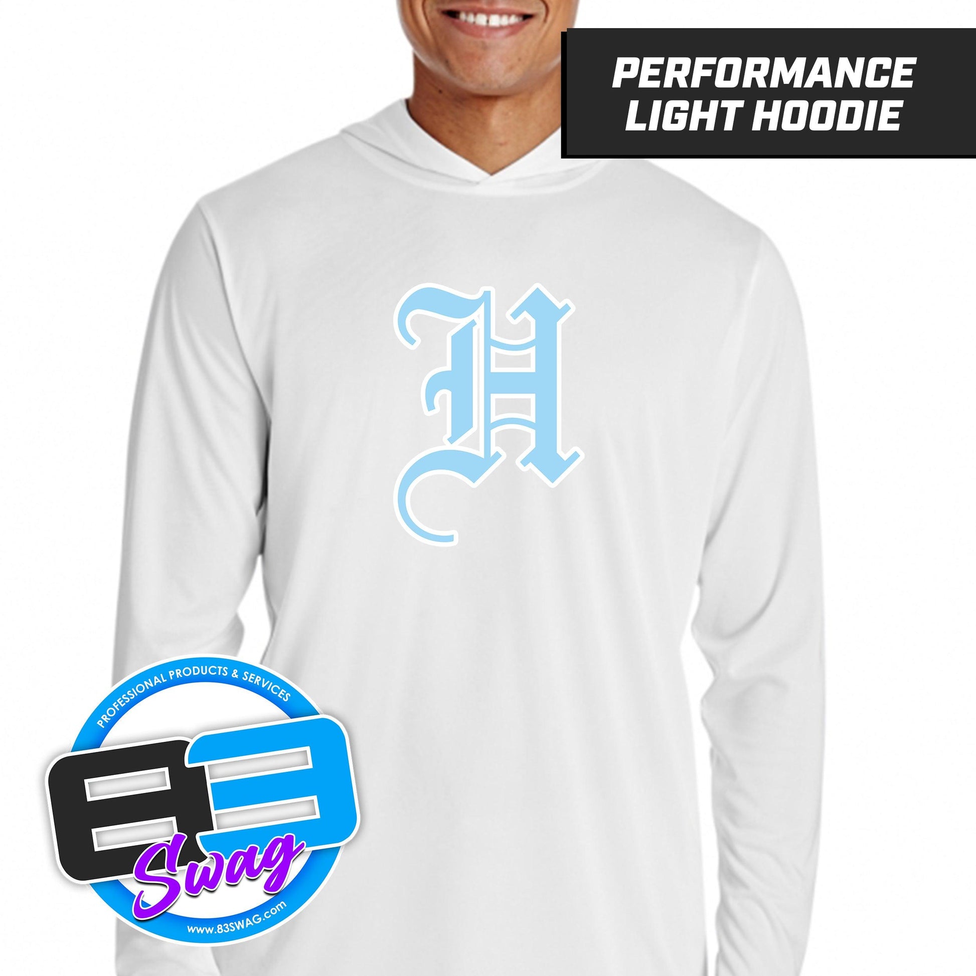 Hard Nose Baseball 2024 - LOGO 2 - Lightweight Performance Hoodie - 83Swag