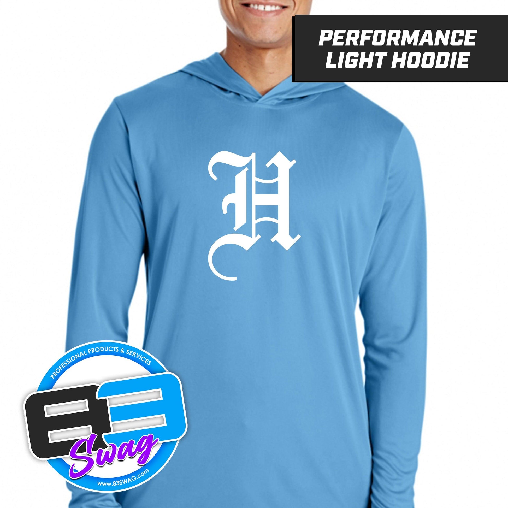 Hard Nose Baseball 2024 - LOGO 3 - Lightweight Performance Hoodie - 83Swag