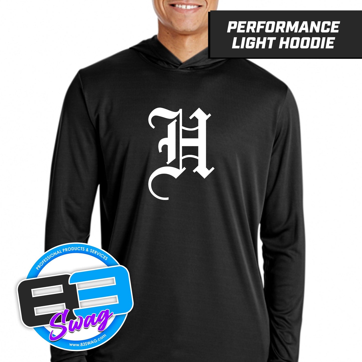 Hard Nose Baseball 2024 - LOGO 3 - Lightweight Performance Hoodie - 83Swag