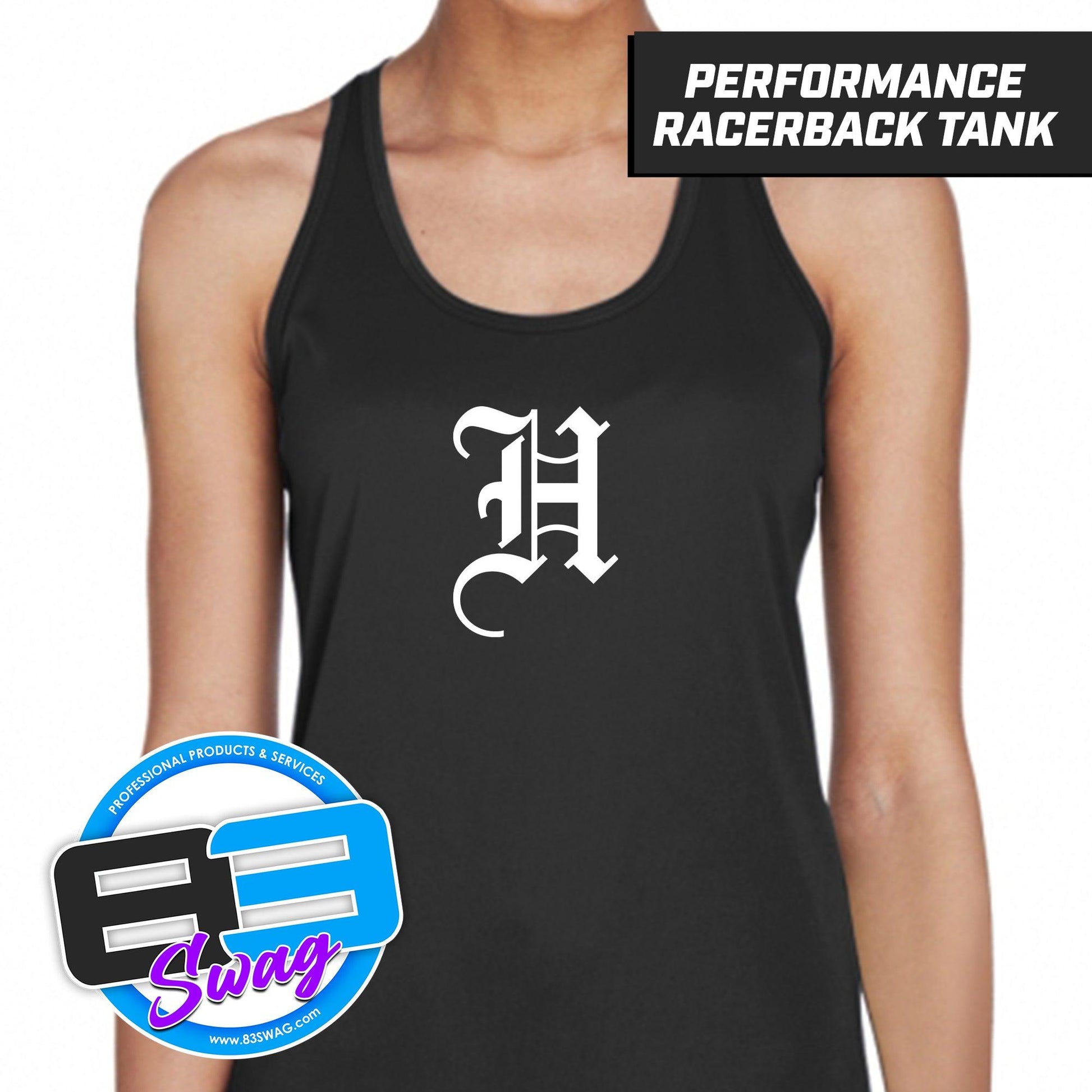 Hard Nose Baseball 2024 - LOGO 3 - Women's Zone Performance Racerback Tank - 83Swag