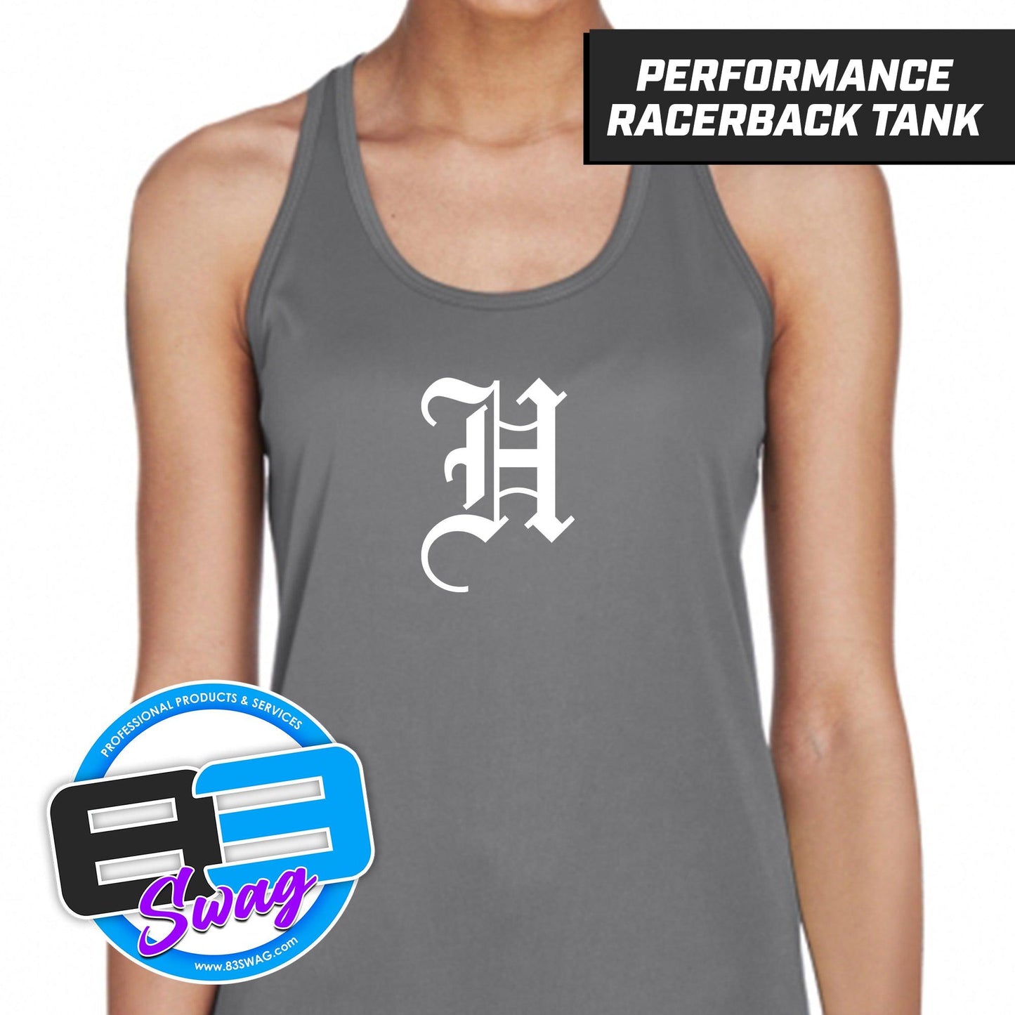 Hard Nose Baseball 2024 - LOGO 3 - Women's Zone Performance Racerback Tank - 83Swag