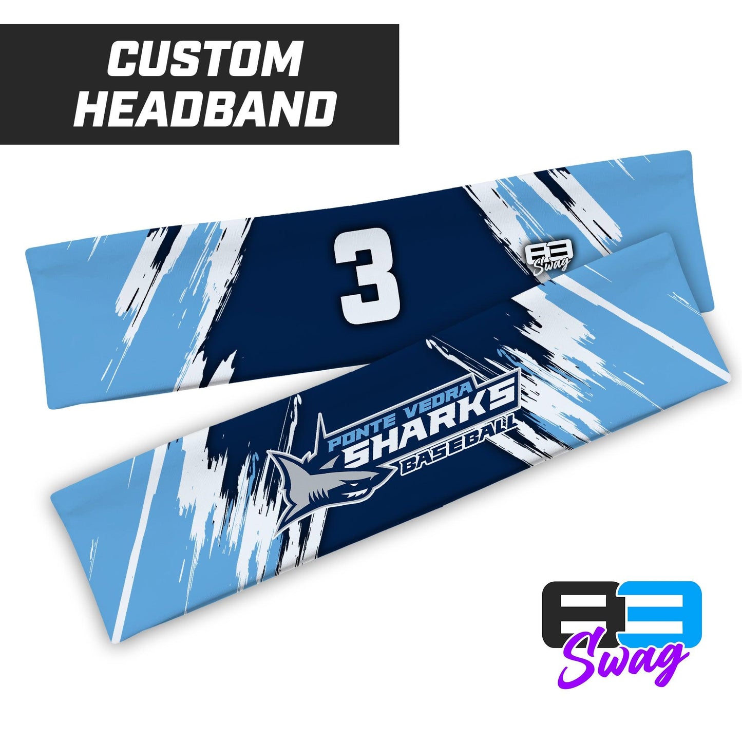 Headband - Ponte Vedra Sharks Baseball - 83Swag